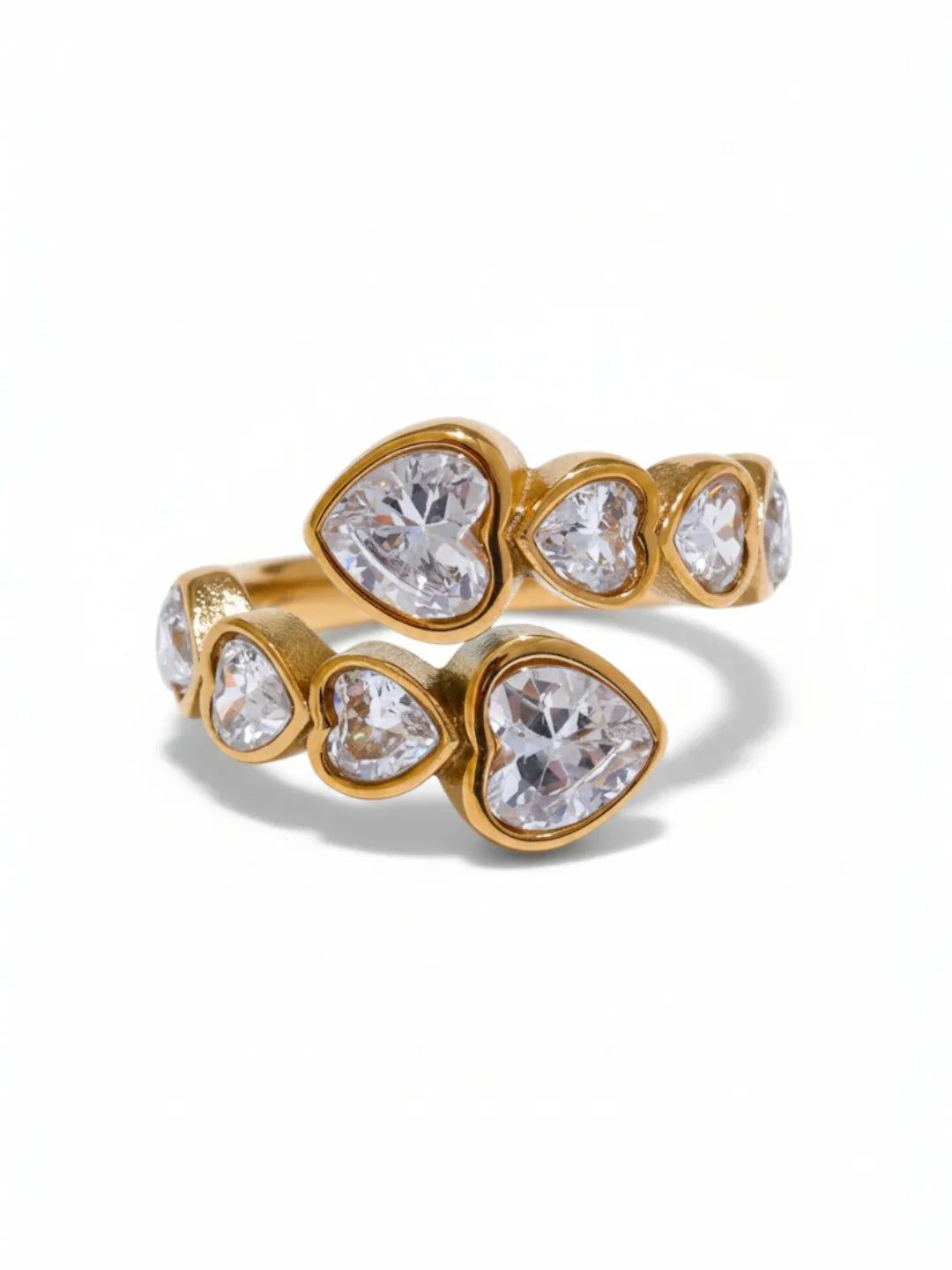 Beautiful Heart Shape Design Adjustable Finger Ring