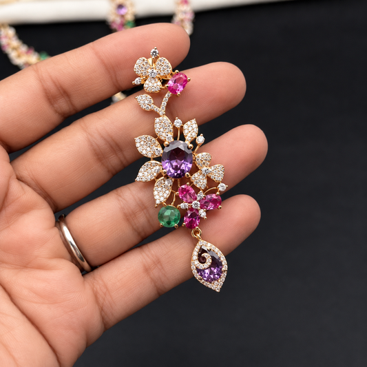 Elegant Floral Designer Necklace By Sharma's