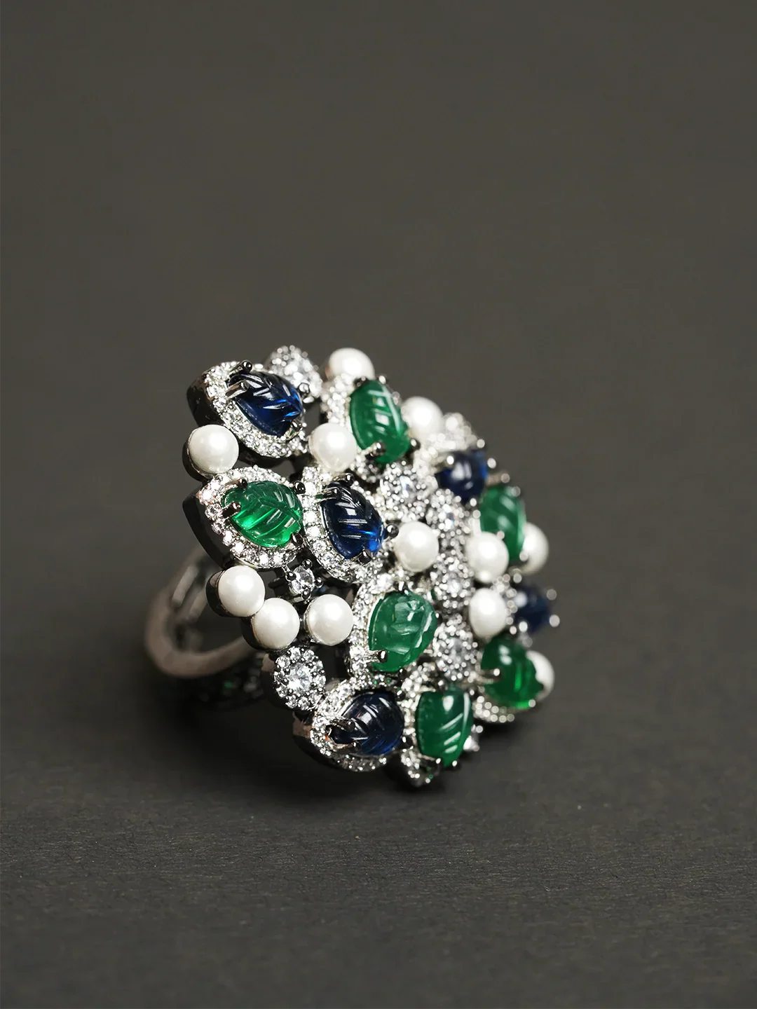 Beautiful  Multicolor Design Adjustable Finger Ring