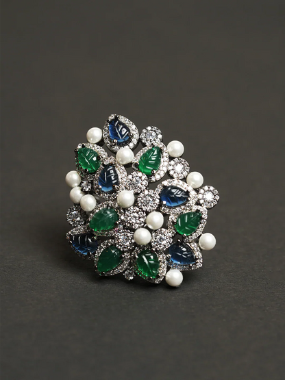 Beautiful  Multicolor Design Adjustable Finger Ring