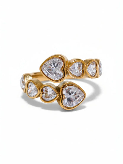 Beautiful Heart Shape Design Adjustable Finger Ring