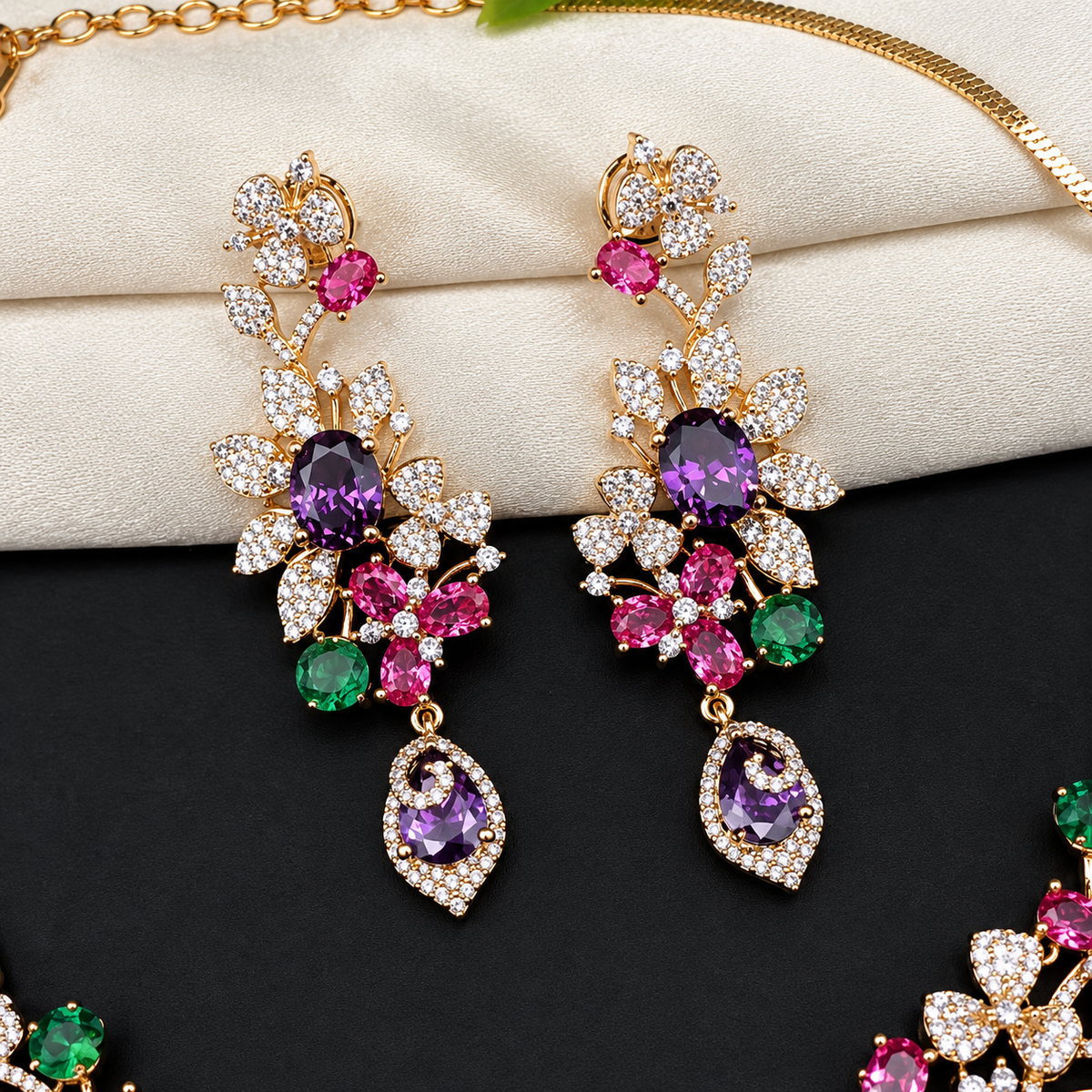 Elegant Floral Designer Necklace By  Sharma's