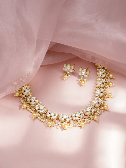 Kundan Pearl Necklace Set