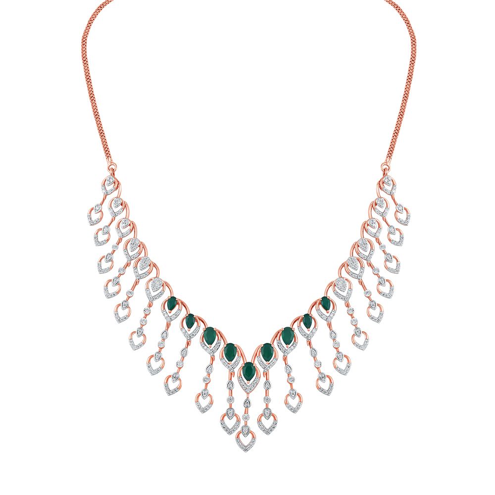 Trendy American Diamond Gold Plated Jewellery Set