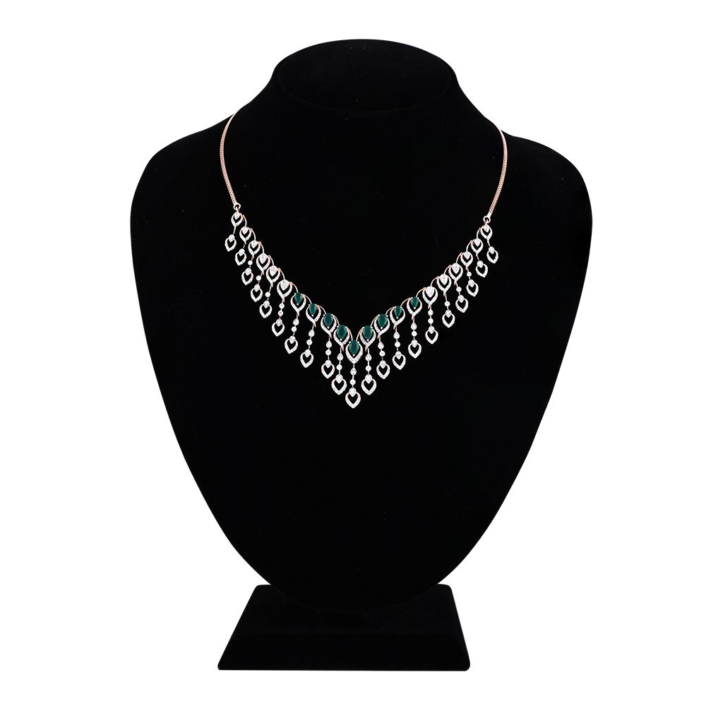 Trendy American Diamond Gold Plated Jewellery Set
