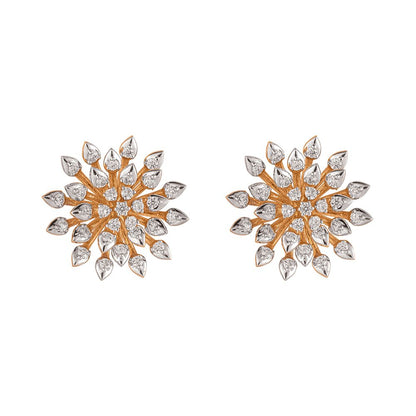 Luxury Div-American Diamond Rose Gold Plated Jewellery Set