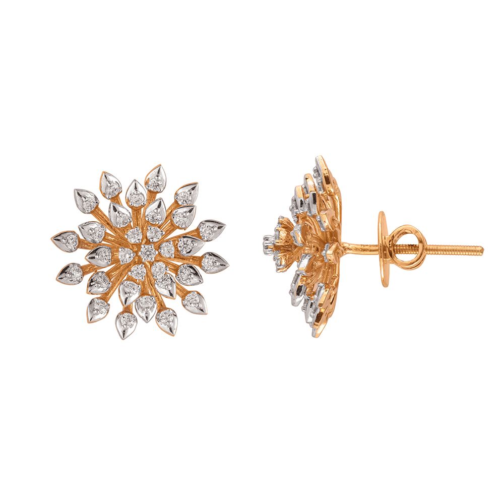 Luxury Div-American Diamond Rose Gold Plated Jewellery Set