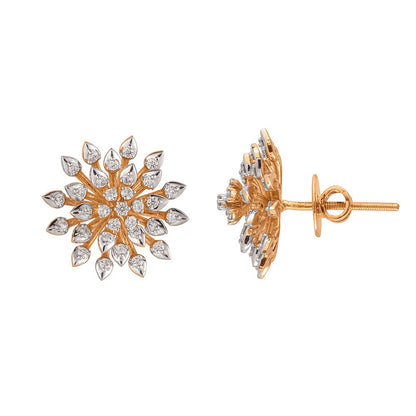 Luxury Div-American Diamond Rose Gold Plated Jewellery Set