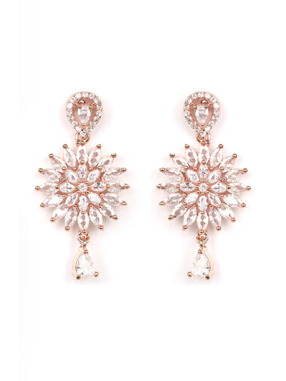 Royal Rive American Diamond Rose Gold Plated Jewellery Set