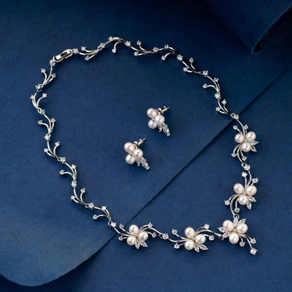 Beautiful & Fashionable Pearls Party Necklace Set