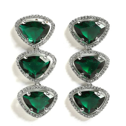Luxury & Fashionable Triangular Shaped AD Neck Set