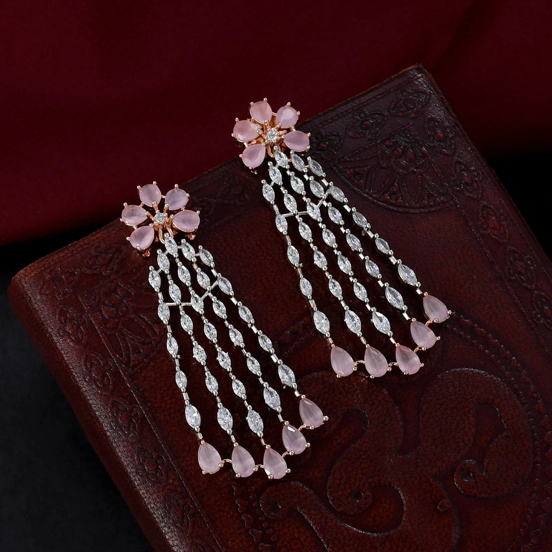 Royal & premium Crown Designer Choker Set -Pink
