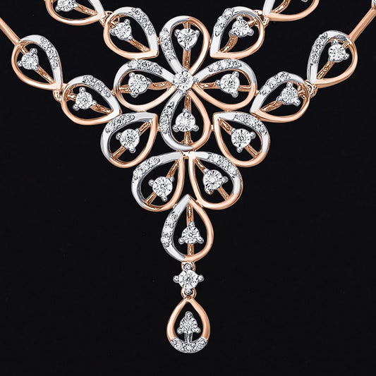 Beautiful & Pretty Vintage Flower Necklace Set
