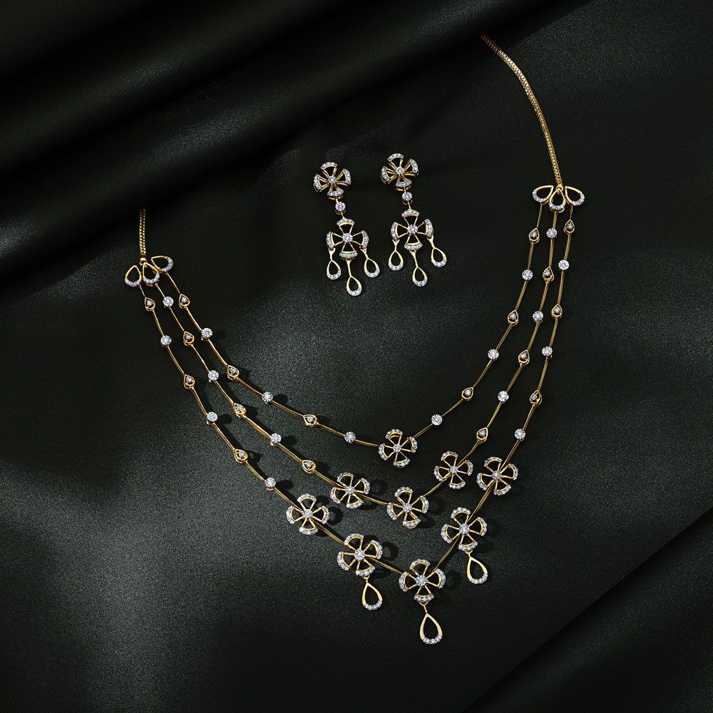 Premium & Beautiful Vintage Flower Necklace Set