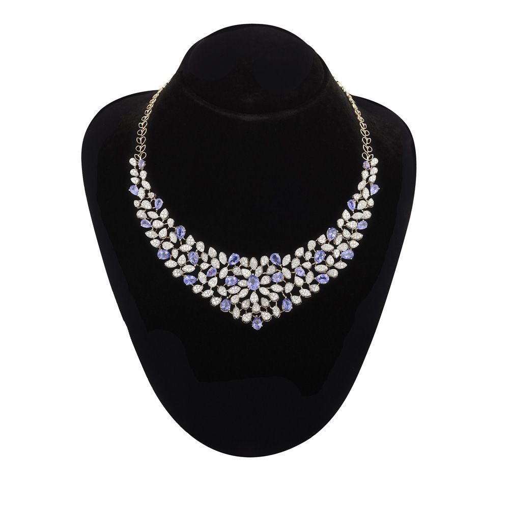 Imported Gold & Lavender Plated Jewellery Set