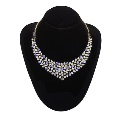 Imported Gold & Lavender Plated Jewellery Set