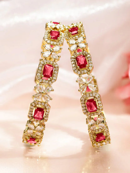 Lightweight & Comfortable Golden & Red Bangles