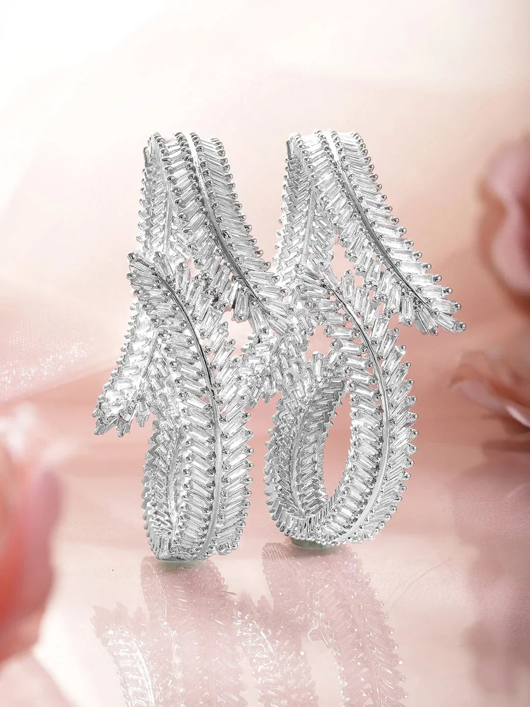 Royal Silver-Plated American Diamond Studded Bracelet