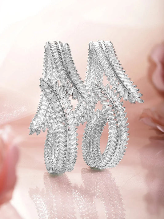 Royal Silver-Plated American Diamond Studded Bracelet