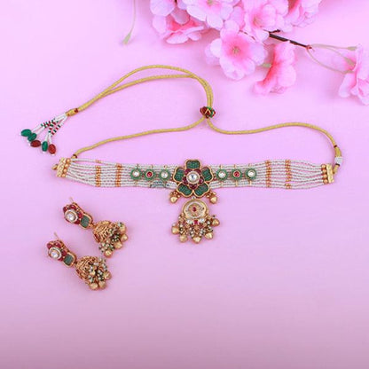 Green Rose Antique Designer Choker Set