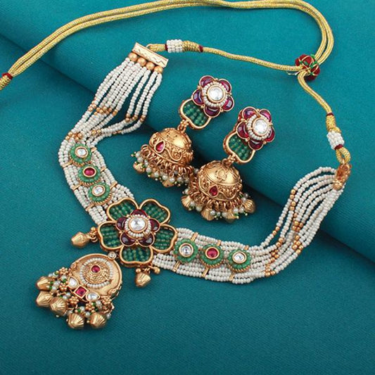 Green Rose Antique Designer Choker Set