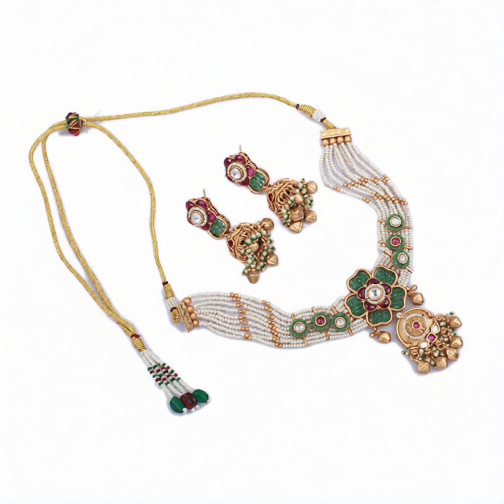 Green Rose Antique Designer Choker Set